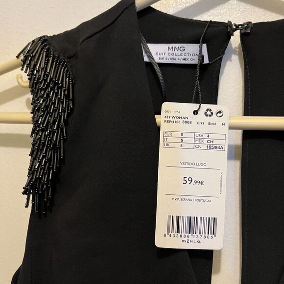 NWT  MNG Mango Little Black Sleeveless Open Back Mini Dress  Women's Size 4 - Picture 4 of 10